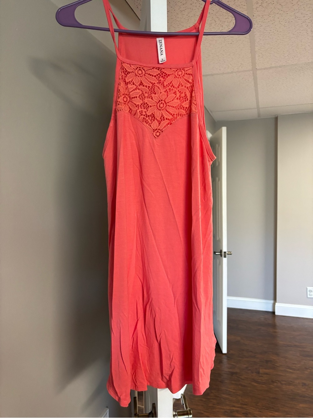 Coral lace top
